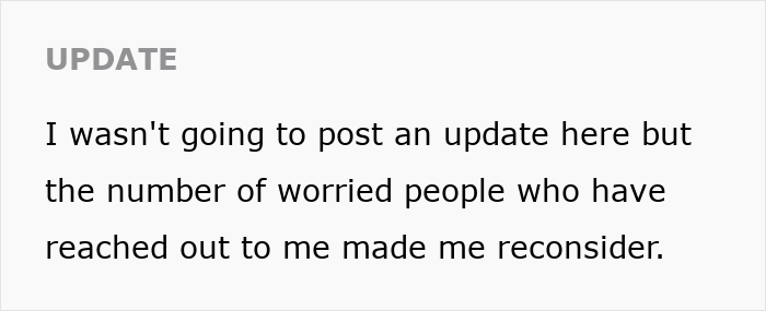 Update text about reconsidering after worried reactions to a student's comment. Update text about reconsidering after worried reactions to a student's comment.