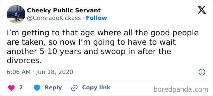 Tweet from Cheeky Public Servant with a funny relatable meme helping your brain pump out dopamine.