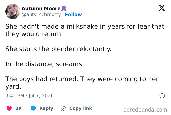 Tweet meme about milkshake humor, relating to dating and Tinder in your 30s.