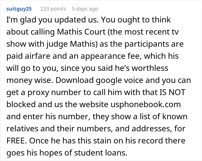 Reddit comment discussing Mathis Court TV show related to rent money issue with a roommate. Reddit comment discussing Mathis Court TV show related to rent money issue with a roommate.