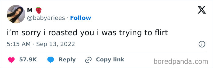 A meme about flirting mishaps with a humorous message gaining thousands of likes.