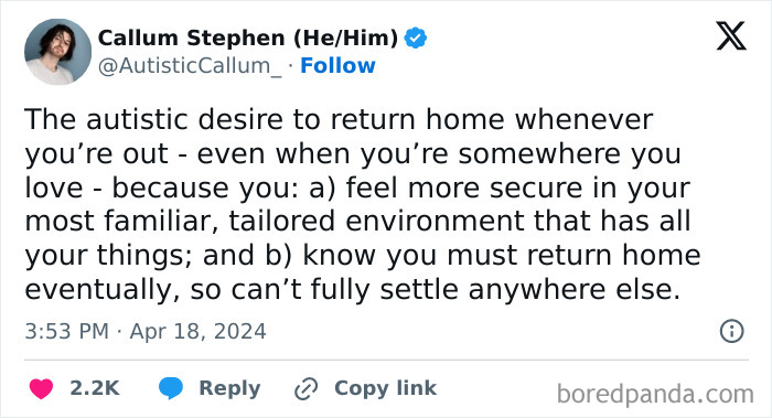 Mental health meme highlighting the desire for security and comfort at home, even in beloved places.