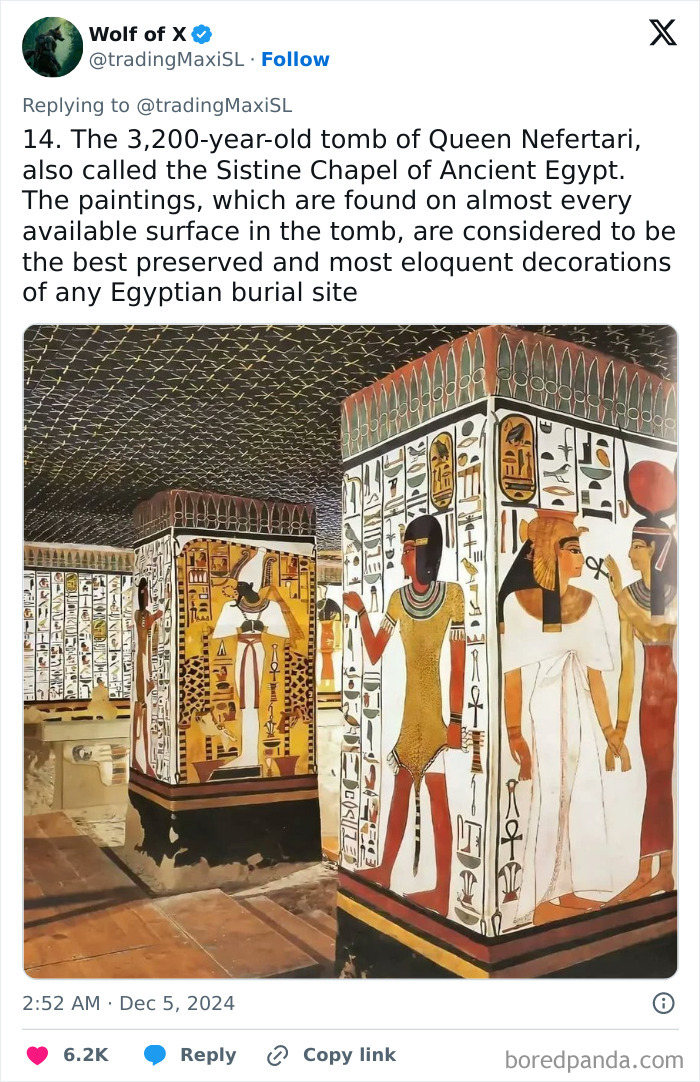 Ancient Egyptian tomb of Queen Nefertari with vivid wall paintings, a fascinating archaeological find.