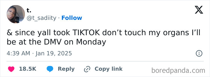 Tweet humorously celebrating Black culture with DMV and TikTok references.