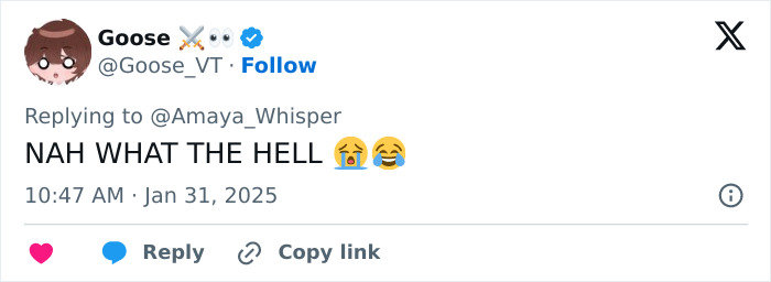 Tweet reacting to period tracker in mobile game debate with emojis.