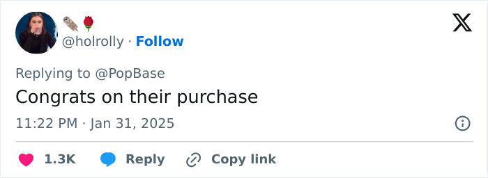 Tweet reacting to news about Lily Collins welcoming a child via surrogacy, mentioning a purchase. Tweet reacting to news about Lily Collins welcoming a child via surrogacy, mentioning a purchase.