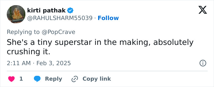 Tweet about superstar in the making, mentioning Blue Ivy and Grammys dress. Tweet about superstar in the making, mentioning Blue Ivy and Grammys dress.