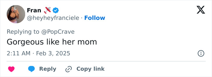 Tweet discussing Blue Ivy's appearance, stating, "Gorgeous like her mom,” related to Grammys dress debate. Tweet discussing Blue Ivy's appearance, stating, "Gorgeous like her mom,” related to Grammys dress debate.