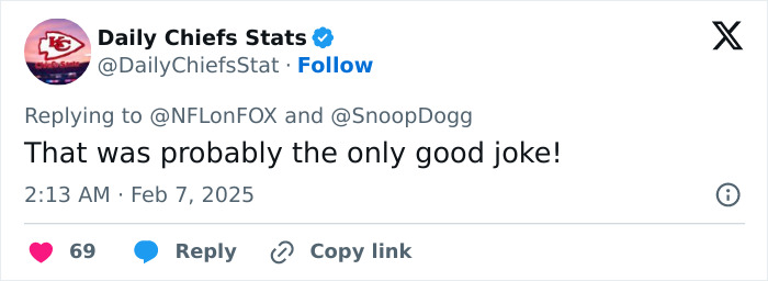 Tweet response to Snoop Dogg's viral age gap joke about Bill Belichick's girlfriend.