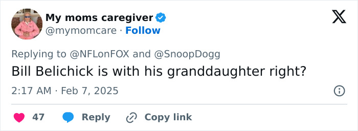 Tweet referencing Bill Belichick's age gap with his 24-year-old girlfriend, involving Snoop Dogg, goes viral online.