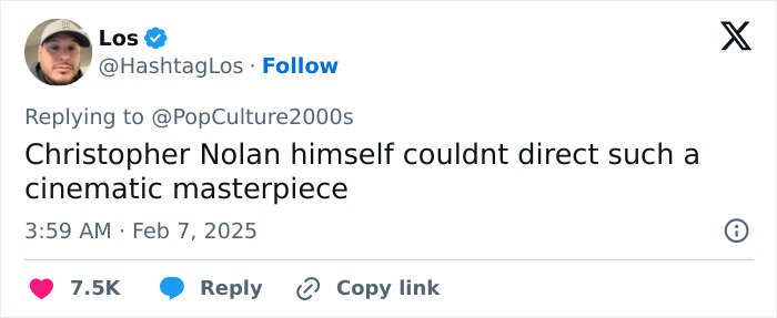 Tweet referencing a reality show scene with a viral mental breakdown, compared to a cinematic masterpiece.