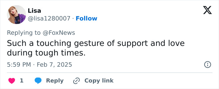 Tweet expressing support for Bruce Willis' dementia battle. Tweet expressing support for Bruce Willis' dementia battle.