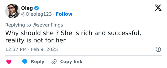 Tweet by Oleg discussing Millie Bobby Brown's success amidst public criticism. Tweet by Oleg discussing Millie Bobby Brown's success amidst public criticism.