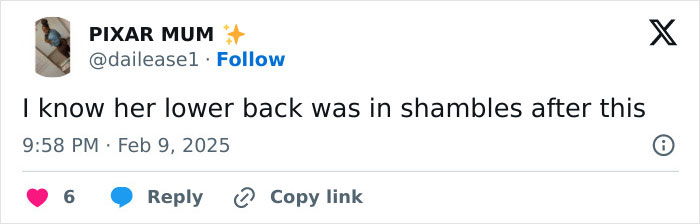 Social media reaction to Cardi B Superbowl party dancing, humorous comment about her lower back.