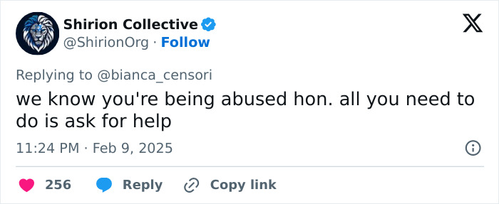 Tweet referencing Bianca Censori and a "cry for help," with replies and likes visible.