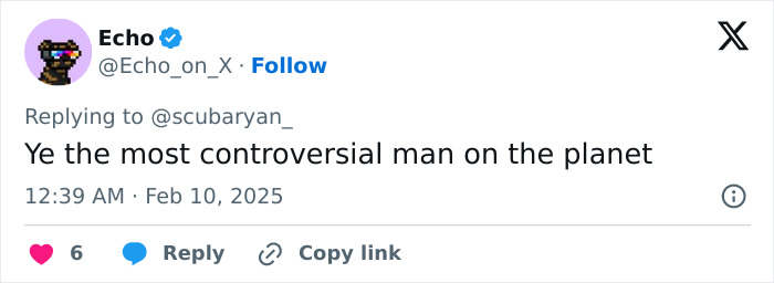 Tweet by Echo calling Kanye West controversial amid Super Bowl ad release.