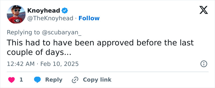 Tweet discussing approval timing related to Kanye West's Super Bowl ad.