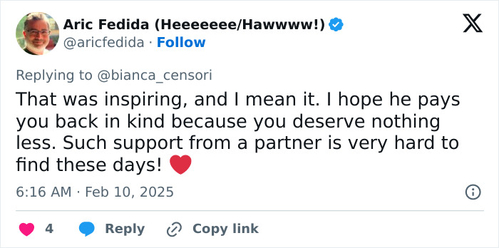 Tweet expressing support for Bianca Censori in response to recent media attention involving Kanye.