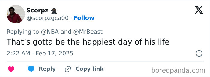 Tweet reaction congratulating college student who won $100K shooting challenge versus NBA star. Tweet reaction congratulating college student who won $100K shooting challenge versus NBA star.