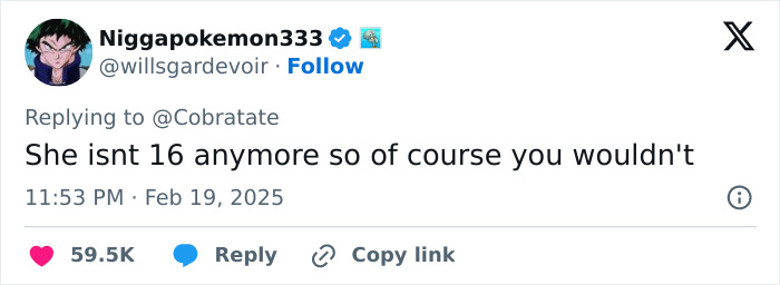 Tweet replying to Andrew Tate, discussing Ariana Grande's age with a comment on maturity and intent. Tweet replying to Andrew Tate, discussing Ariana Grande's age with a comment on maturity and intent.