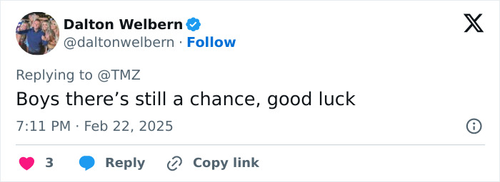 Dalton Welbern tweets about Sydney Sweeney and fianc&eacute;'s postponed wedding.