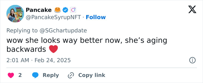 Screenshot of a tweet reacting to Selena Gomez's dramatic weight loss.