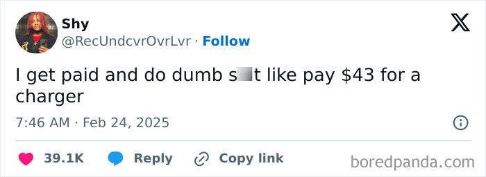 Tweet humorously discussing spending habits, highlighting Black culture.