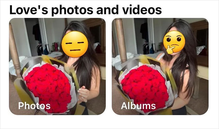Woman holding roses with emoji faces, referencing bad reviews over a refused free $300 order. Woman holding roses with emoji faces, referencing bad reviews over a refused free $300 order.