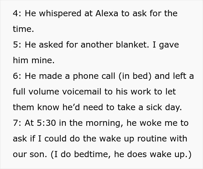 Sleep-Deprived Wife Loses It As Sick Husband Keeps Waking Her Up, Then Asks For Help Sleep-Deprived Wife Loses It As Sick Husband Keeps Waking Her Up, Then Asks For Help