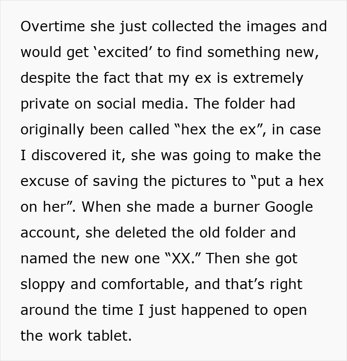 Text excerpt detailing a husband's surprise at discovering his wife's secretive actions.