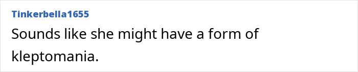 Comment suggesting kleptomania related to guy's creepy box discovery in GF's wardrobe.