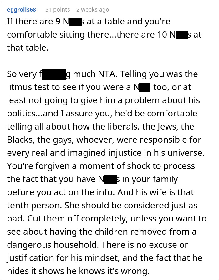 Text post discussing reaction to offensive tattoo revelation and not speaking up. Text post discussing reaction to offensive tattoo revelation and not speaking up.