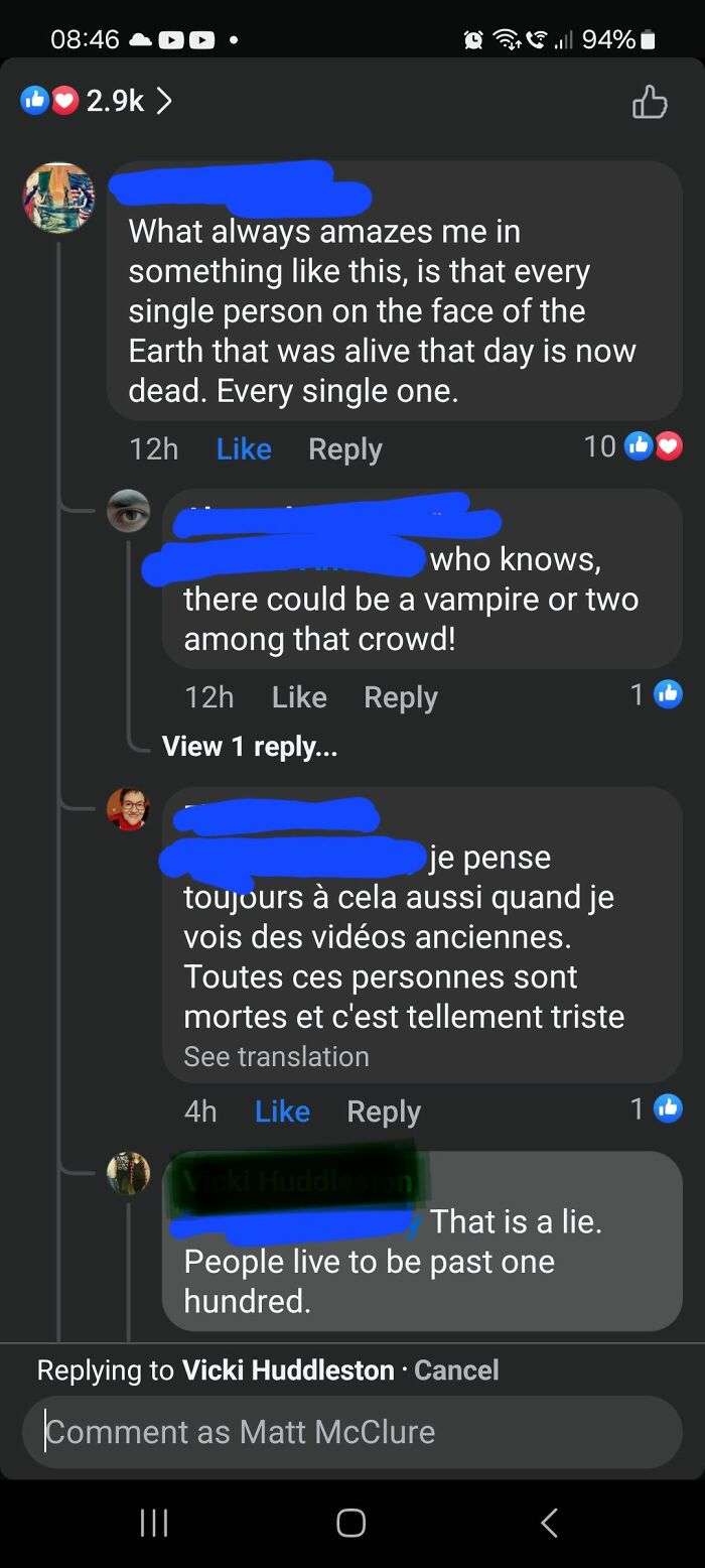 Facebook comment thread showing people incorrectly correcting others with humorous replies.