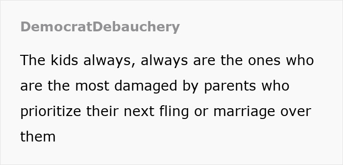 Comment by DemocratDebauchery on parental priorities affecting children.