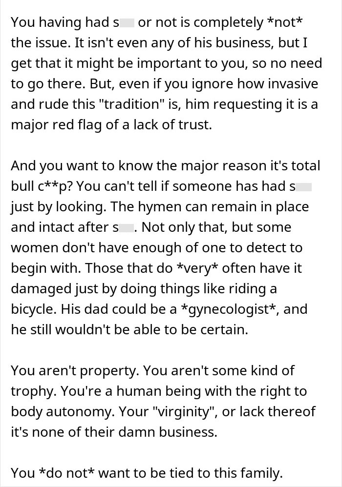 Groom’s Demand For A Virginity Inspection Costs Him His Fiancée: “I Ended It And Left Him” Groom’s Demand For A Virginity Inspection Costs Him His Fiancée: “I Ended It And Left Him”