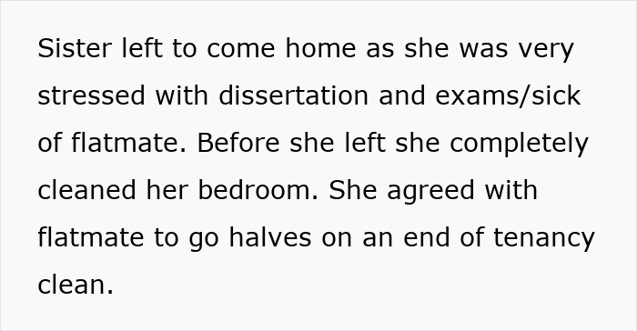 College student leaves messy apartment; roommate denies deposit refund. Text discusses shared cleaning agreement.