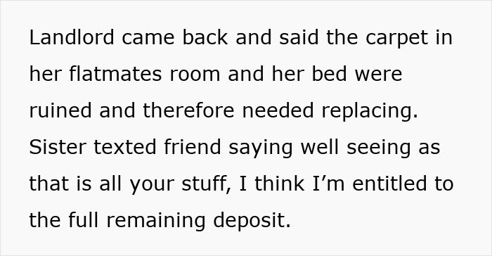 Text exchange about college student apartment deposit dispute.