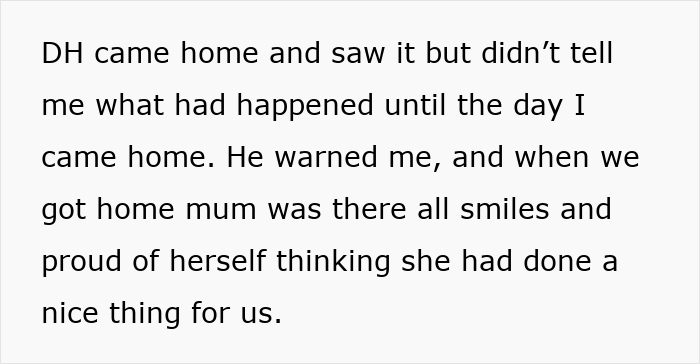 Text describing a mom redecorating the lounge as a surprise while her daughter is in labor. Text describing a mom redecorating the lounge as a surprise while her daughter is in labor.