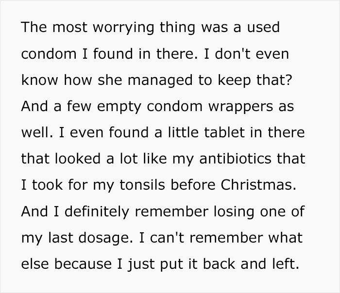 Text from a creepy box found in girlfriend's wardrobe detailing odd discoveries.