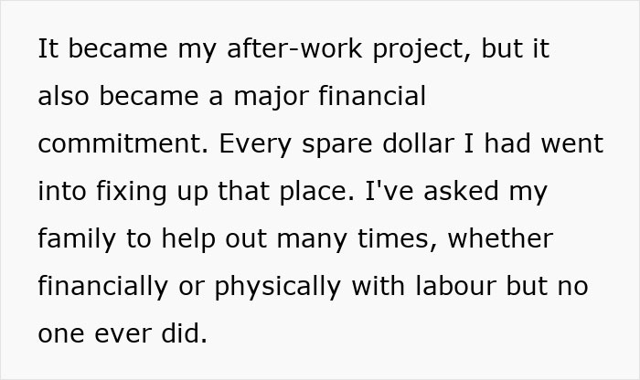 Man Expects To Use Family Cabin For Free After Not Helping Restore It, Gets A Reality Check Man Expects To Use Family Cabin For Free After Not Helping Restore It, Gets A Reality Check