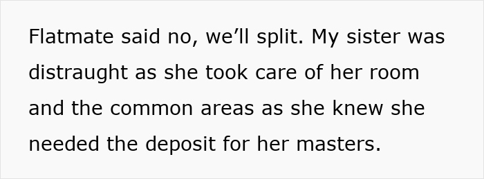 Text describing a college student dealing with a deposit disagreement over a messy apartment.