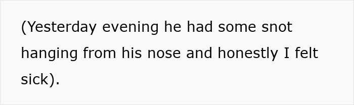 Text describing wife's feelings about husband's old man noises. Text describing wife's feelings about husband's old man noises.