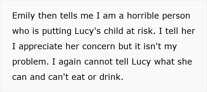 Text exchange about a coffee purchase for a pregnant coworker, mentioning concerns about risk.