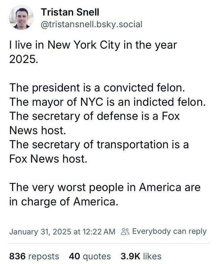 Tweet showing courage with bold claims about political leaders in 2025, reflecting the courage to tweet what others cannot.
