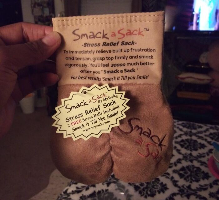 "Funny gift idea: Smack-a-Sack stress relief sack for Valentine's Day humor."