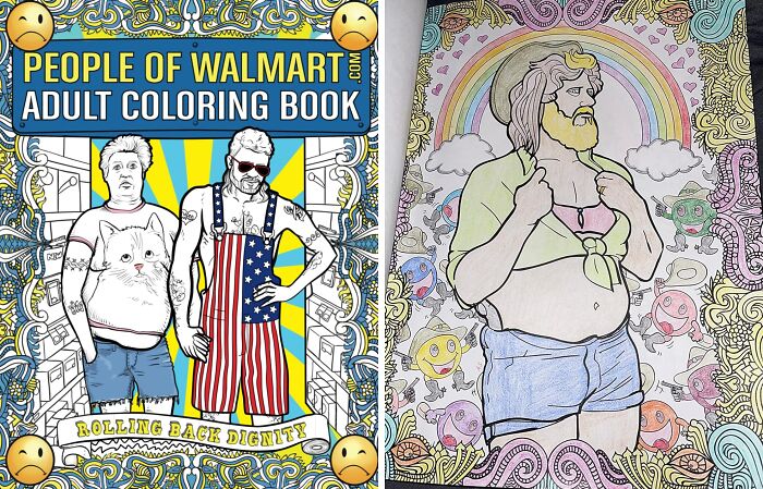 Adult coloring book with funny illustrations perfect for a hilarious Valentine's Day gift.