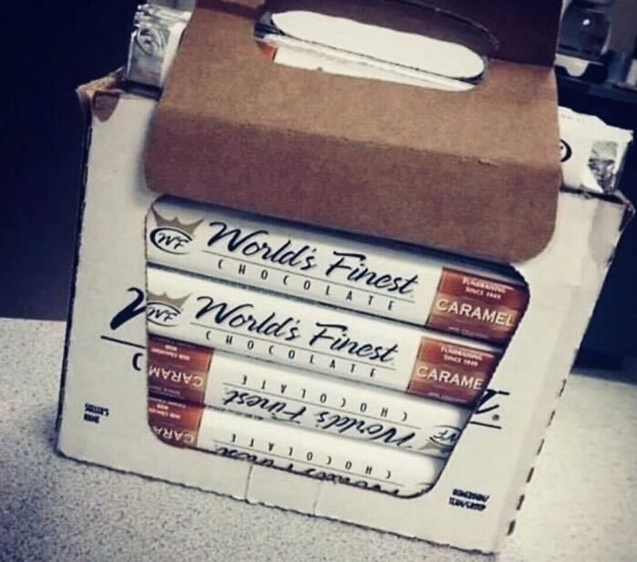 Box of World's Finest Chocolate bars, an old-school item bringing back memories.