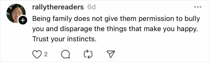 Instagram post on family boundaries, encouraging trust in instincts, related to mistakes women over 30 want to help avoid.