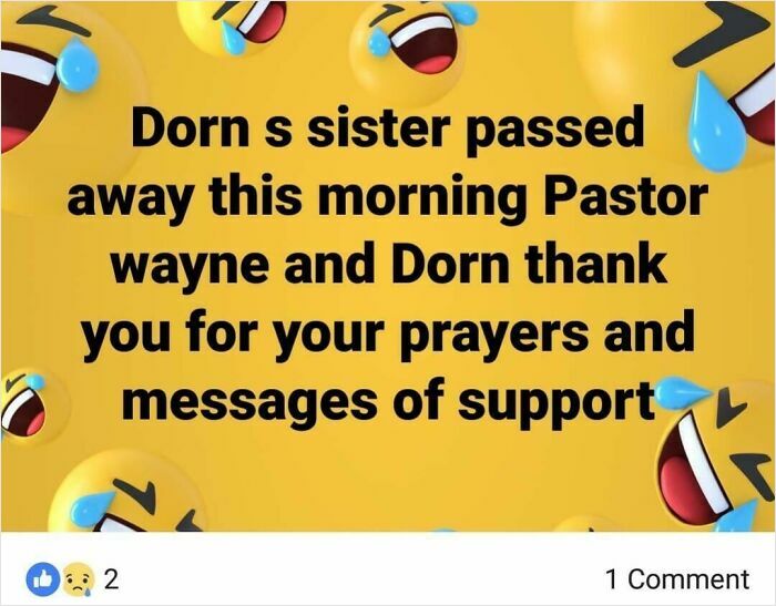 Boomers' social media fails: somber message on bright emoji background.