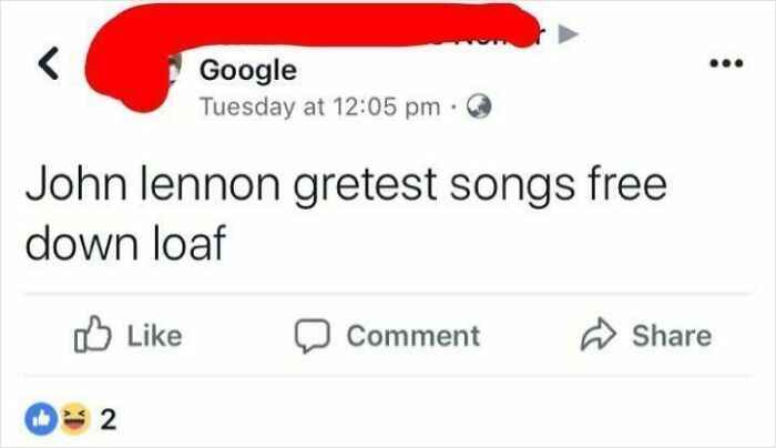 A social media post with humorous spelling errors, illustrating boomers' social media fails.